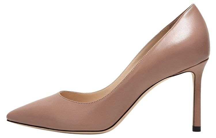 Jimmy Choo Romy Leather Pointed Toe Slim Heel High Heels 8.5cm Women's Ballet Pink