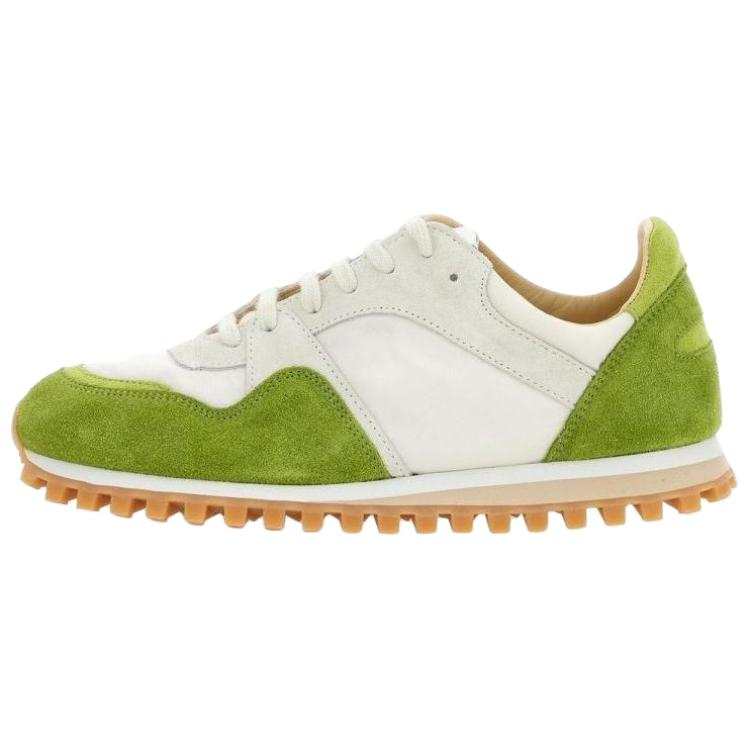 SPALWART Leather Low top Casual Shoes Unisex White Green