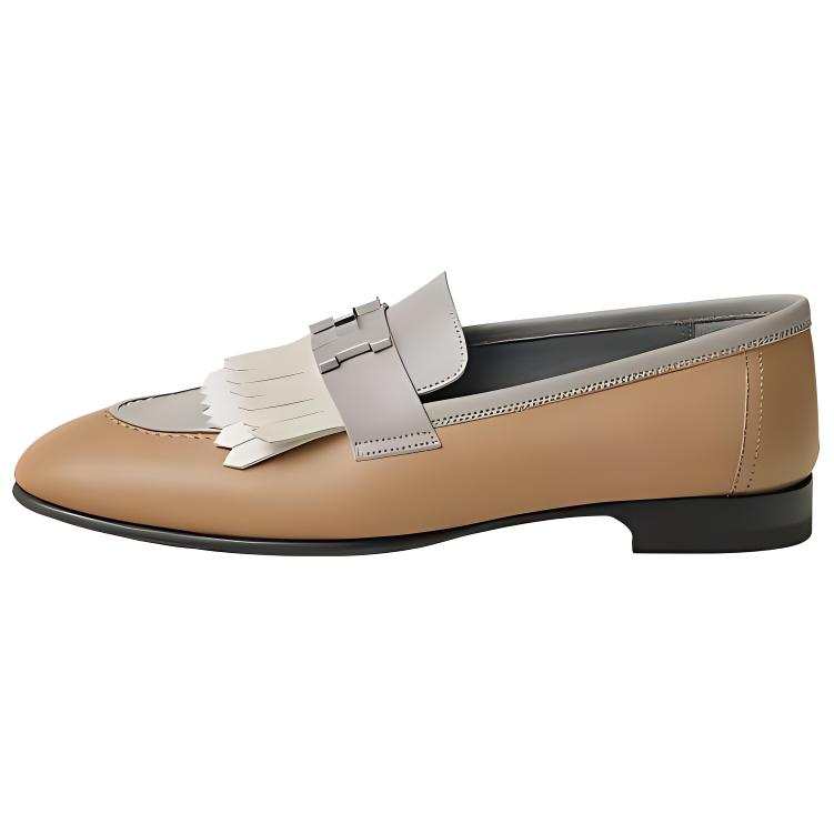HERMES Royal Loafers Women's Brown