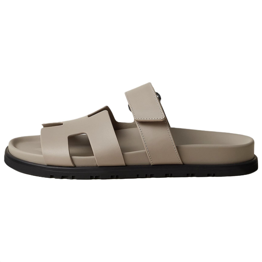 HERMES Chypre Slide Slippers 1.2cm Women's Pebble Beige