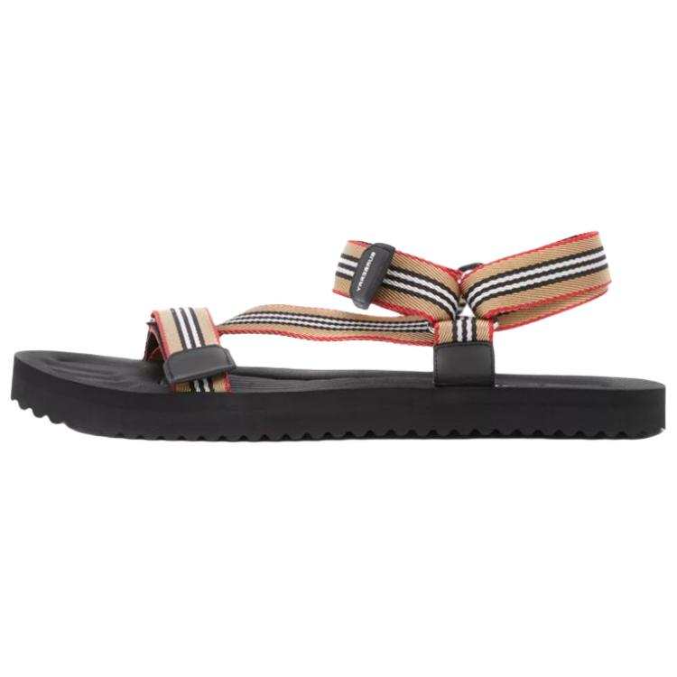 Burberry Burberry Beige Icon Stripe Sandal Black