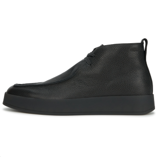CKJ CALVIN KLEIN JEANS Cow Leather Ankle Boots Men's Black