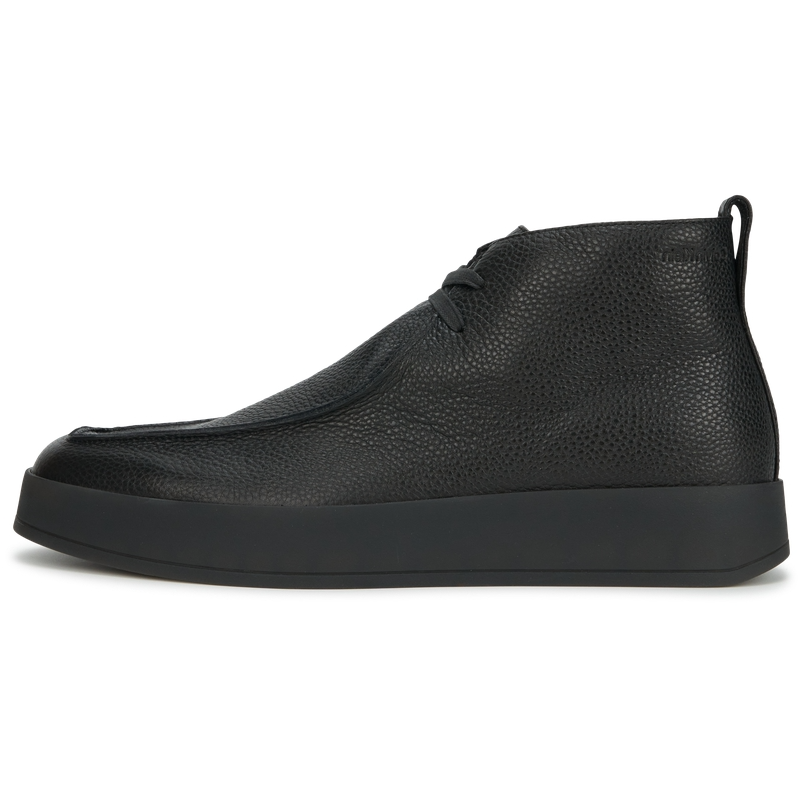CKJ CALVIN KLEIN JEANS Cow Leather Ankle Boots Men's Black