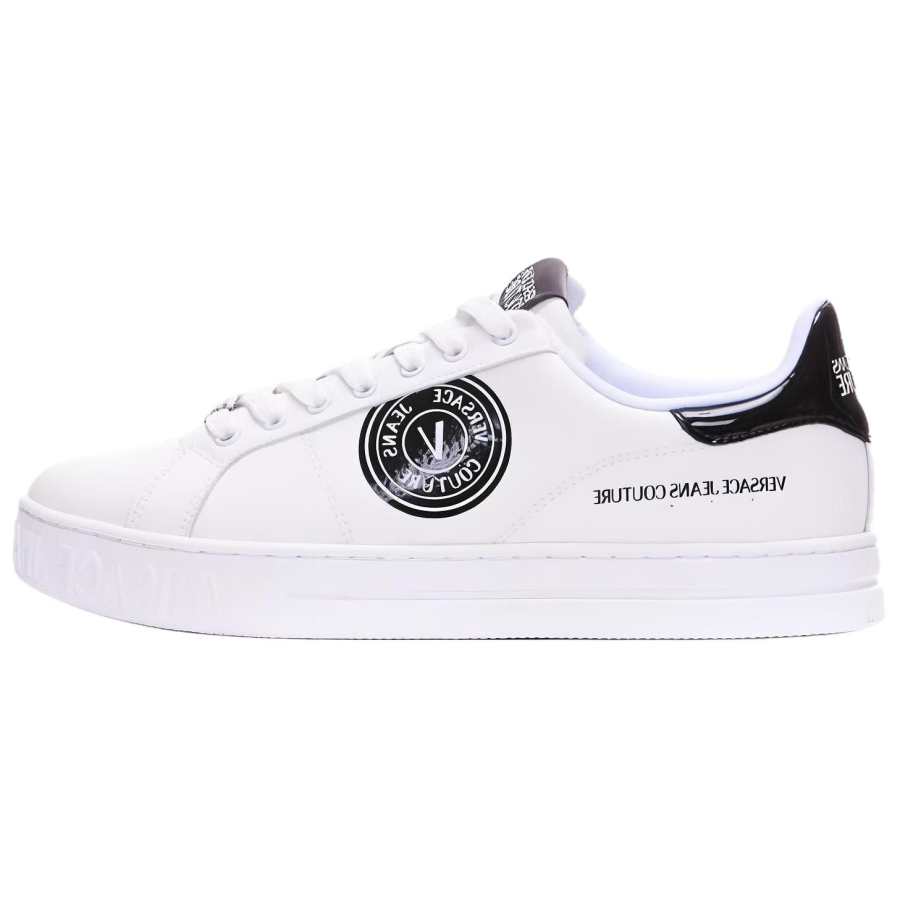 VERSACE JEANS Couture Logo-patch Leather Low-top Sneakers