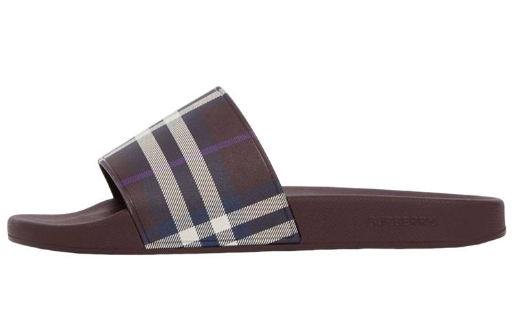 Burberry Slide Slippers Men's Dark Chestnut