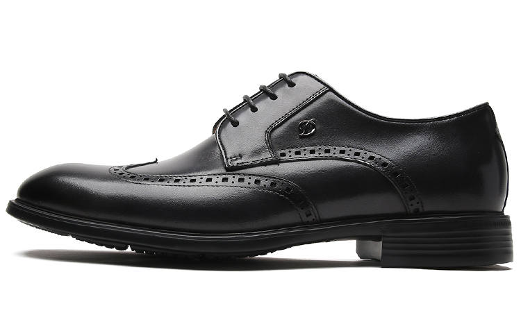 S.T.Dupont S. T.DUPONT Cow Leather Dress Shoes Men's Black