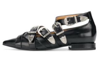 Toga Pulla Pointed-toe Buckle Leather Boots