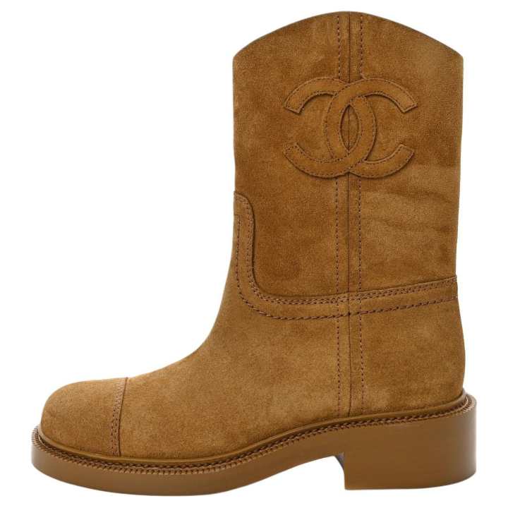 CHANEL CHANEL Ankle Boots 4.5cm Women's Brown