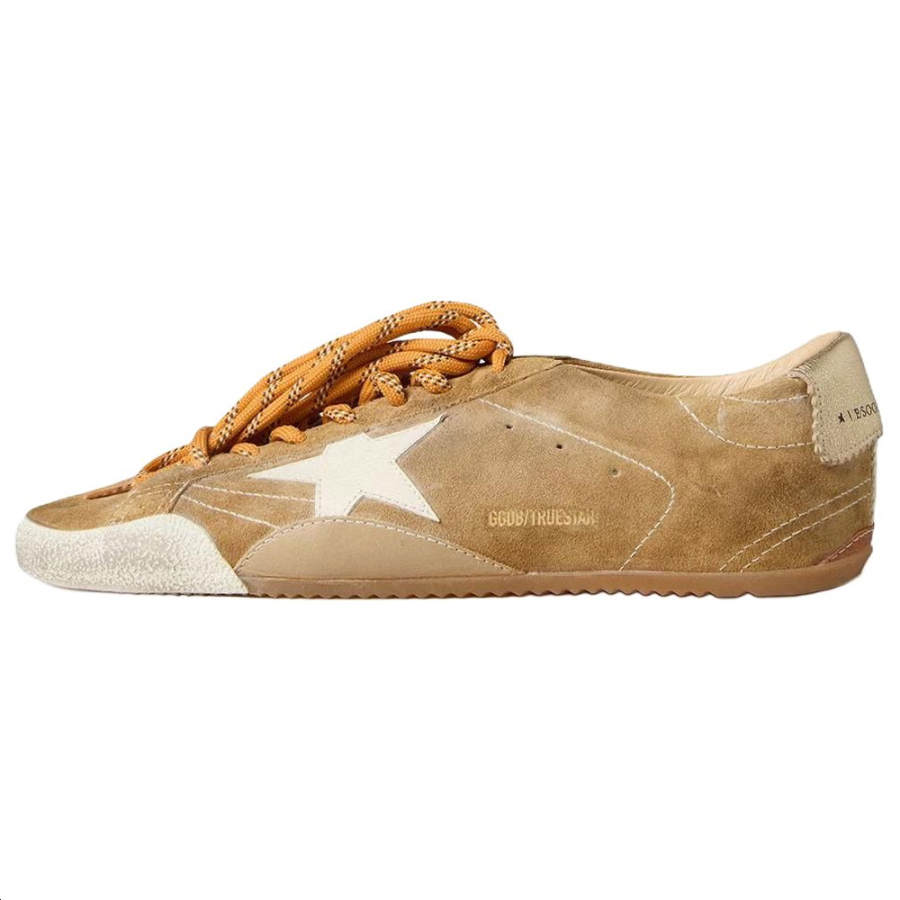 Golden Goose True Star Cow Leather Low top Casual Shoes Men's Tobacco