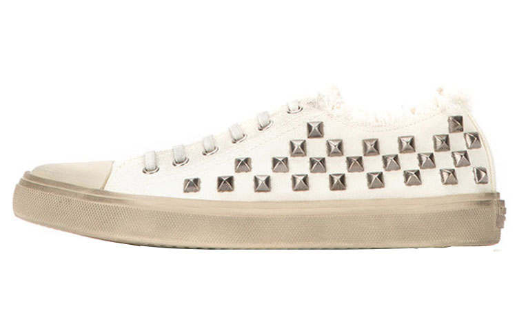 SAINT LAURENT Paris Low top Stylish Skateboarding Shoes Women's White