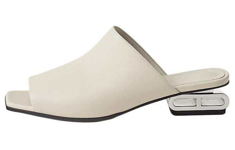 HERMES HERMES Slide Slippers Women's White