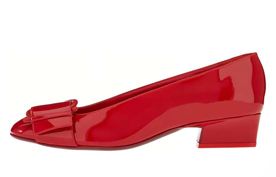 FERRAGAMO Leather Women's Casual Shoes 3cm Women's Red
