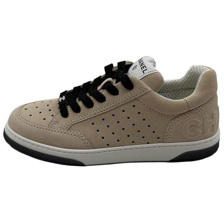 CHANEL Low top Stylish Skateboarding Shoes Women's Umber