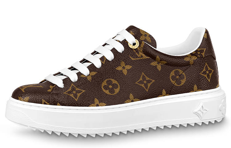 LOUIS VUITTON Time Out Low top Stylish Skateboarding Shoes Women's Brown
