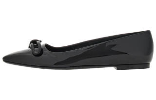 FERRAGAMO Patent Leather Women's Casual Shoes 0.5cm Women's Black