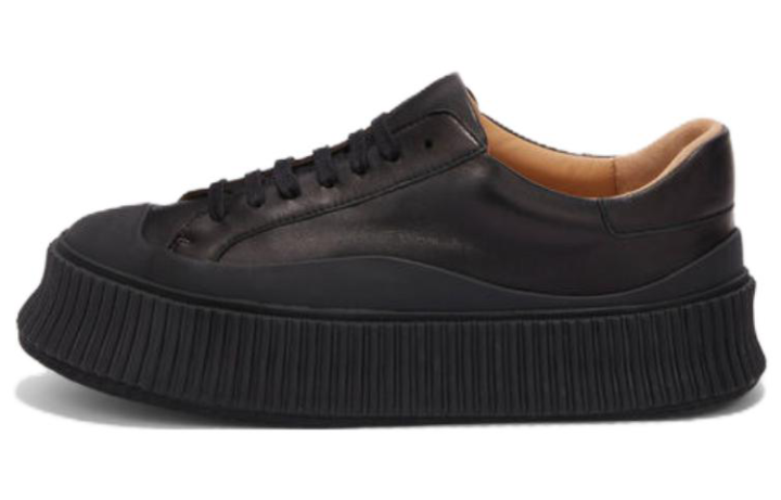 JIL SANDER JIL SANDER Leather Low top Skateboard Shoes Women's Black