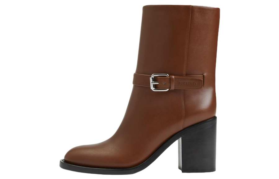 Burberry Ankle Boots 8cm Women's Pinecone Brown