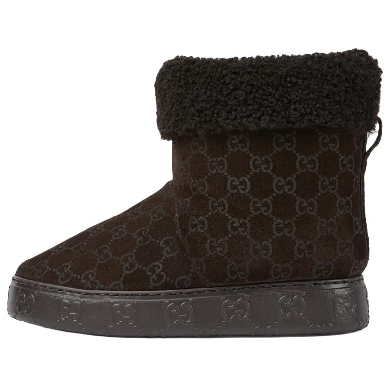 GUCCI Short Snow Boots Women's Black