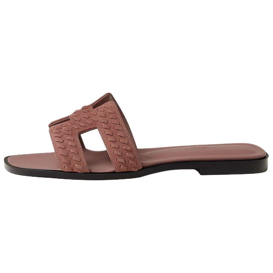 HERMES Oran Slide Slippers 1cm Women's Vintage Rose