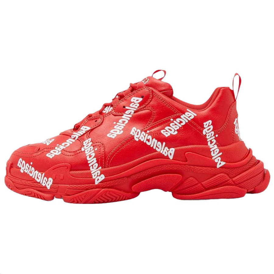 Balenciaga Triple S All Over Tomato Red White