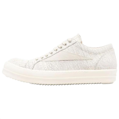 Rick Owens DRKSHDW Suede Low top Skateboard Shoes Men's White
