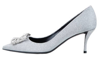 Roger Vivier Flower Buckle Pointed Toe Pumps
