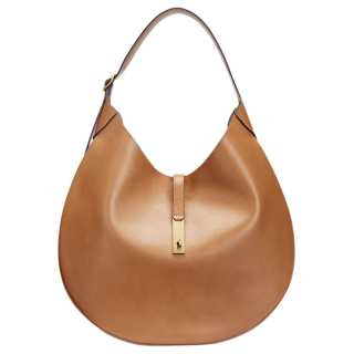 Polo Ralph Lauren Polo ID Cow Leather Handbag Large Women's Brown