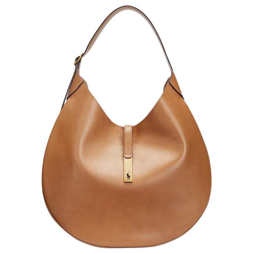Polo Ralph Lauren Polo Ralph Lauren Polo ID Cow Leather Handbag Large Women's Brown