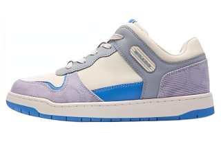COACH C201 Leather Low top Skateboard Shoes Women's Gray