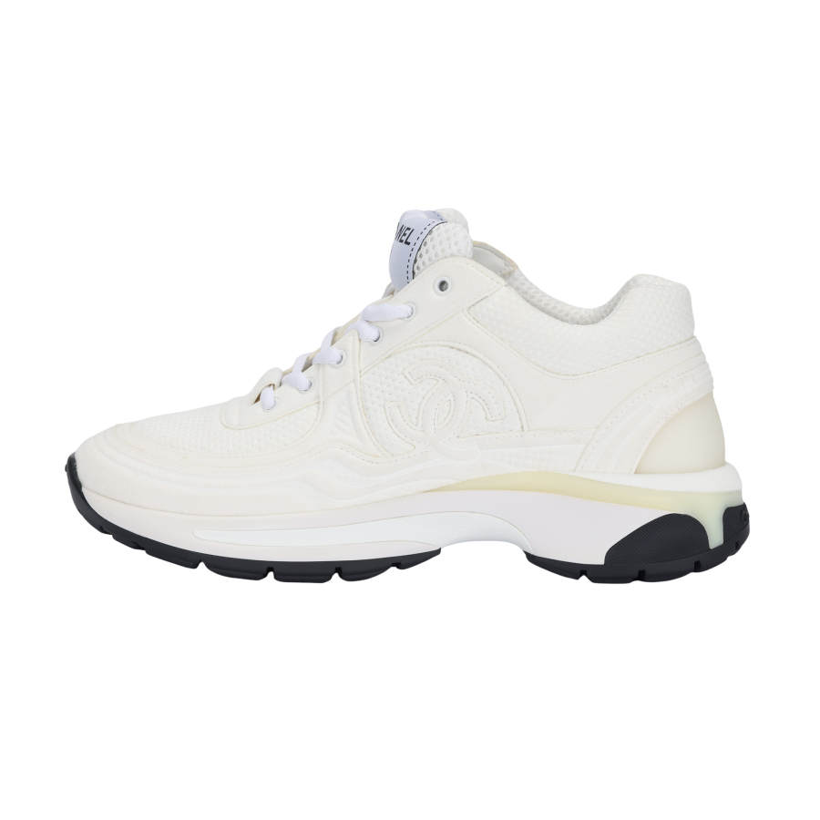 CHANEL 24S Leather Low top Casual Shoes Women's White
