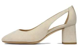 Repetto Terry Sheepskin Skeleton Chunky Heel High Heels 6CM Women's Elf White