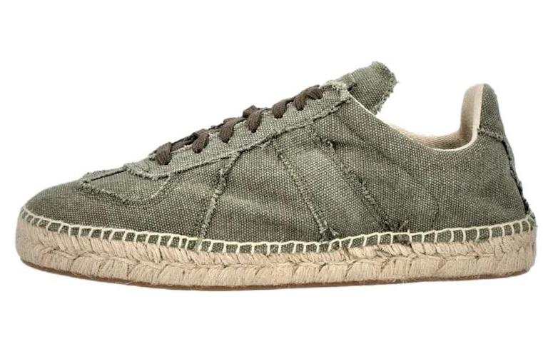 Maison Margiela Replica Stylish Skateboarding Shoes Women's Green Distressed