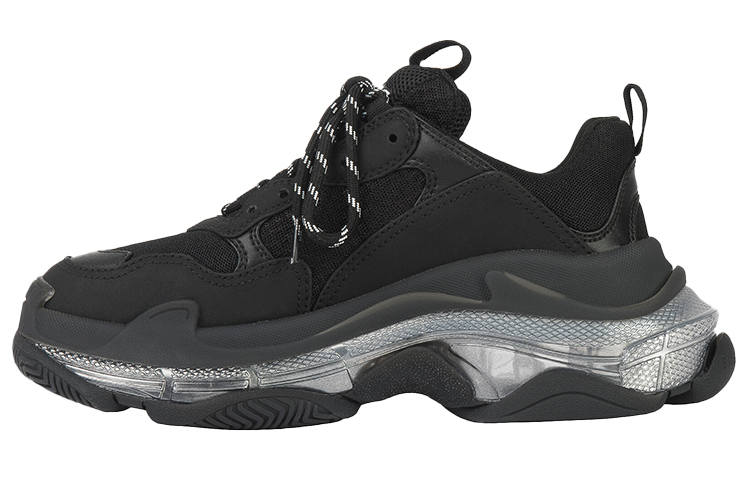 Balenciaga Triple S Clear Sole Black Ivory Women's
