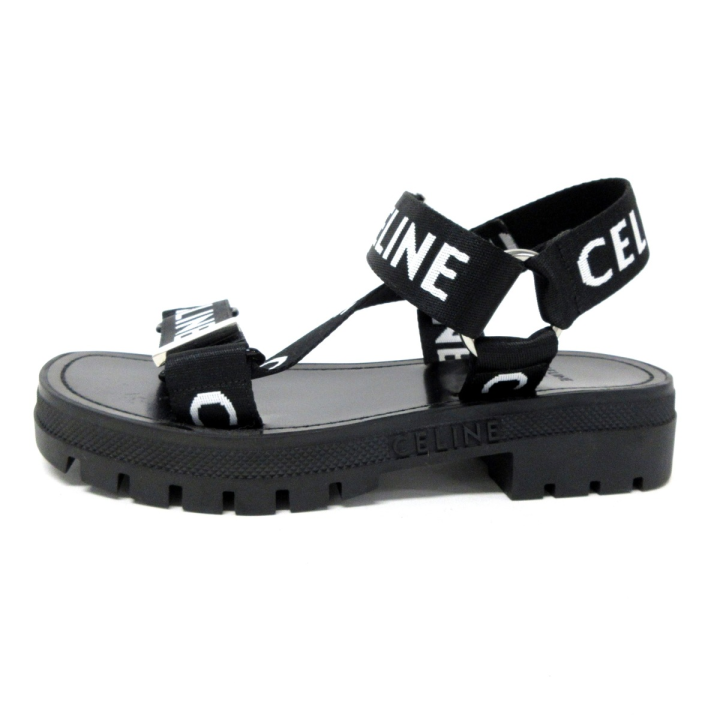 CELINE CELINE Fabric One Strap Sandals Women's Tawny