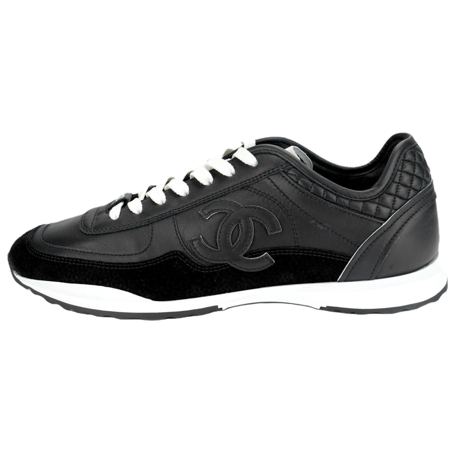 CHANEL 25P Spring Summer Low top Casual Shoes Men's Black