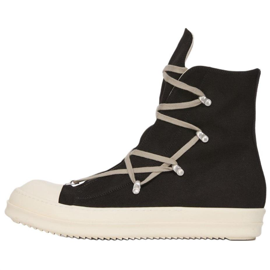 Rick Owens DRKSHDW High top Canvas Shoes Men's Black