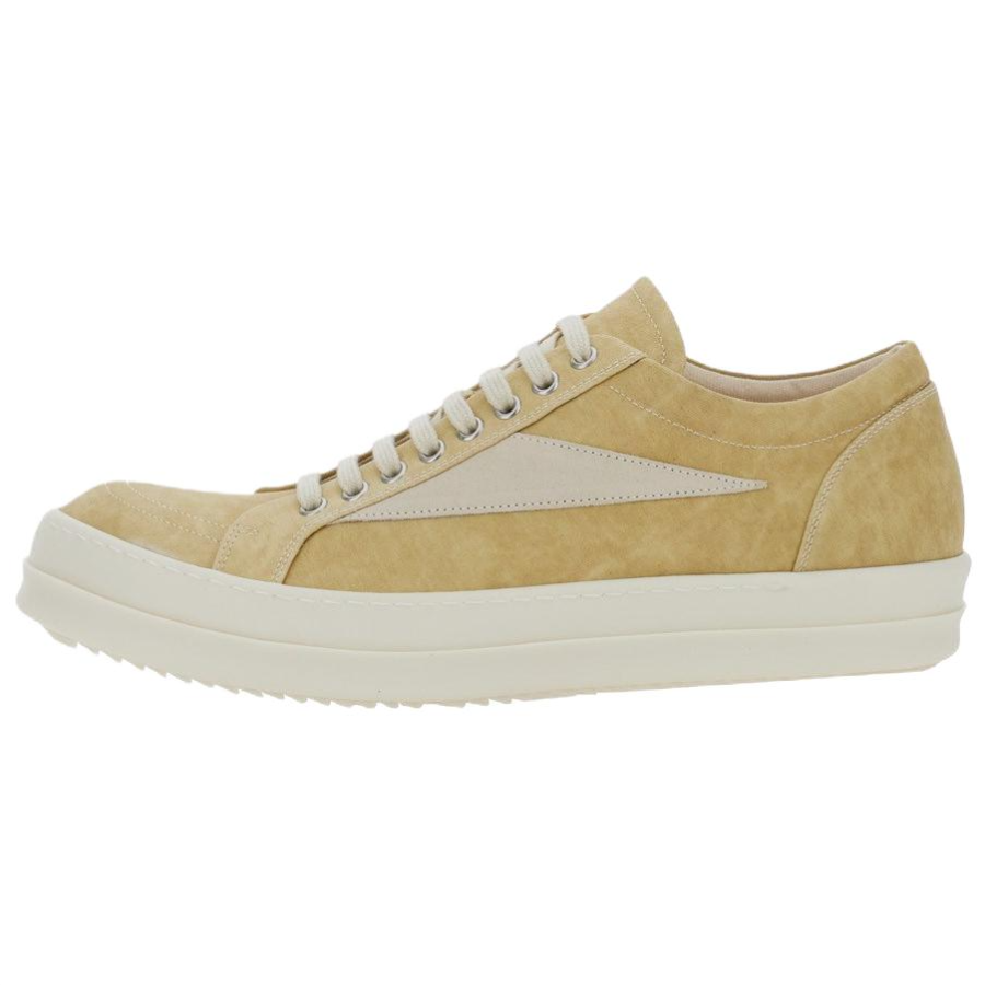 Rick Owens DRKSHDW Denim Low top Skateboard Shoes Men's Yellow