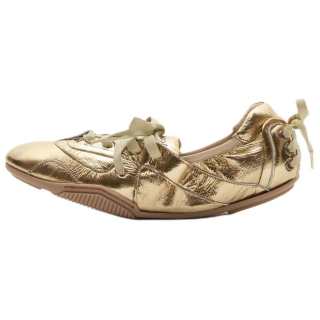 Acne Studios Leather Casual Shoes 0.5cm Women's Gold