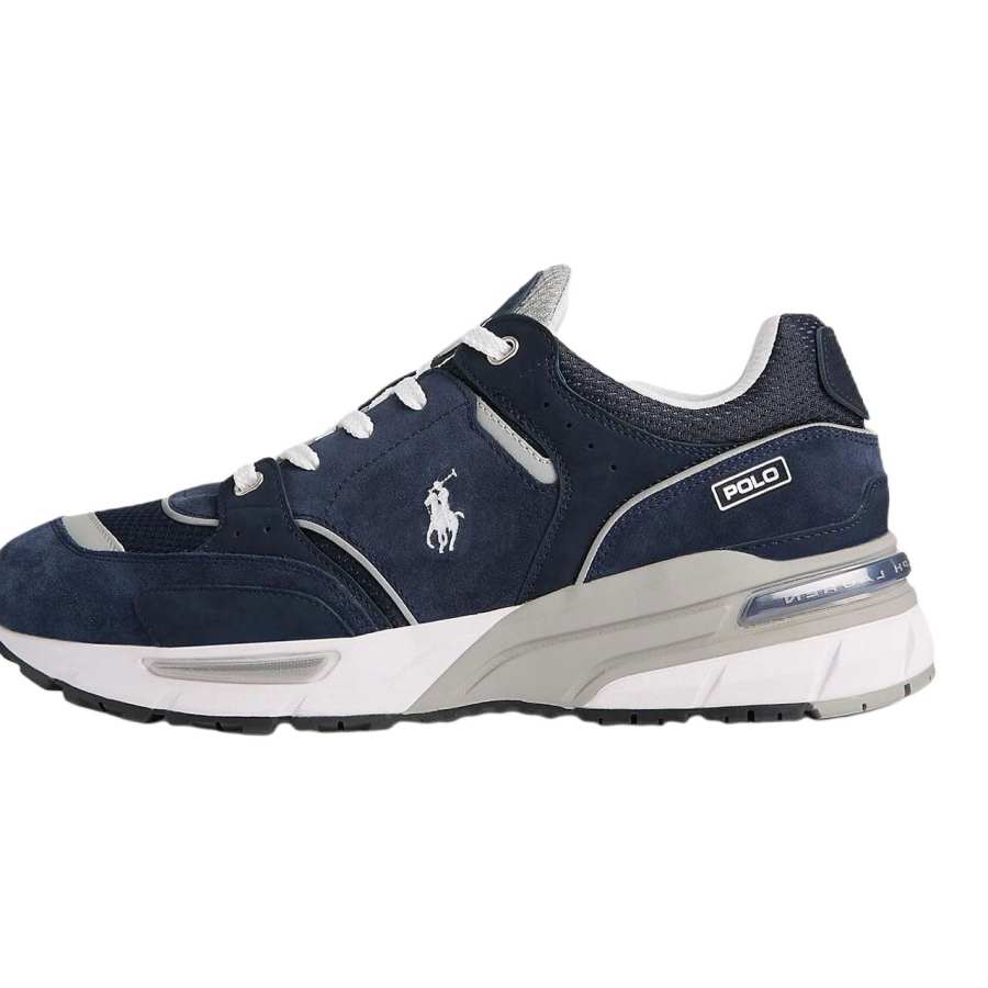 Polo Ralph Lauren Trackster 200 Suede Low top Casual Shoes Men's Blue