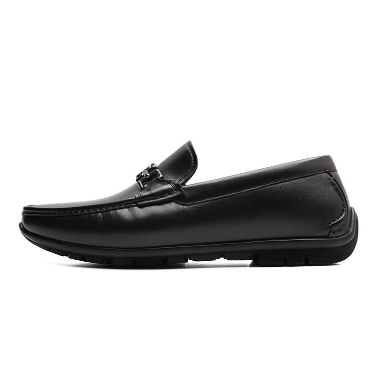 S.T.Dupont S. T.DUPONT Cow Leather Loafers Men's Black/Coffee