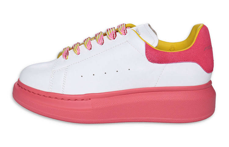 Alexander McQueen Oversized Low top Kids' Skateboarding Shoes White Pink Children Aged 3 7 Years Old