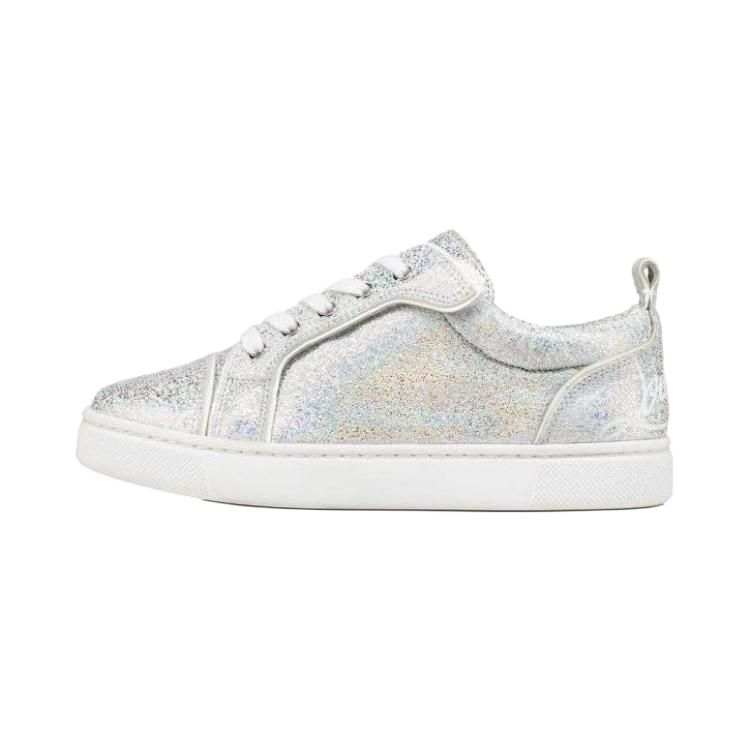 Christian Louboutin CL Low top Kids' Skateboarding Shoes Silver Children Aged 3 7 Years Old