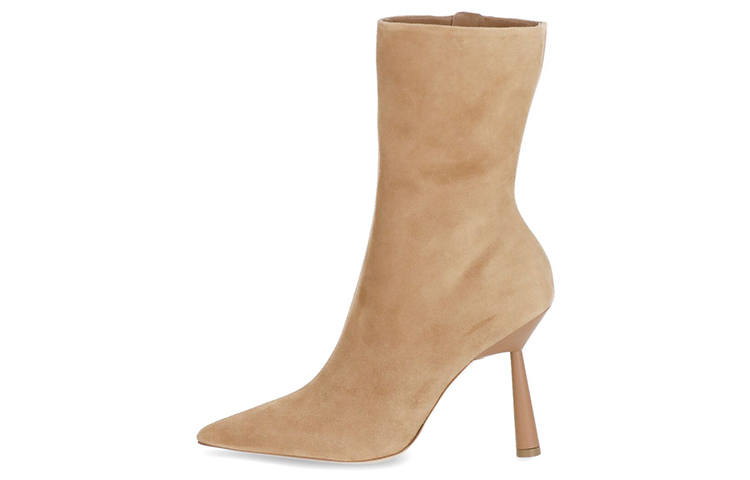 GIA BORGHINI Suede Side Zipper Fashion Ankle Boots Women's Brown
