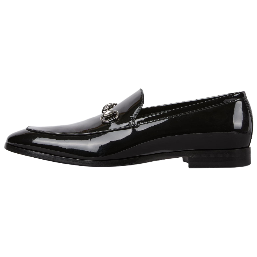 GUCCI Horsebit Casual Shoes 1.5cm Men's Black