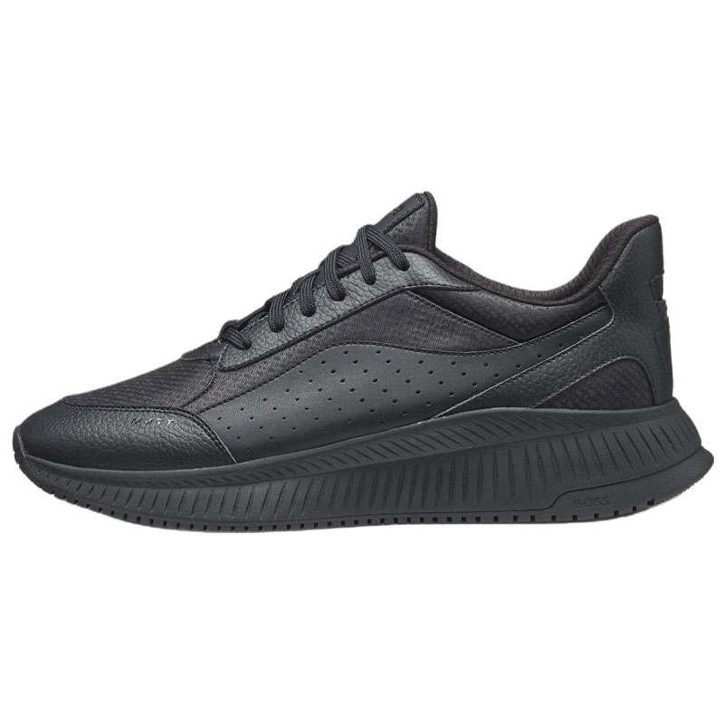 HUGO BOSS Ttnm Evo Cow Leather Low top Casual Shoes Men's Black