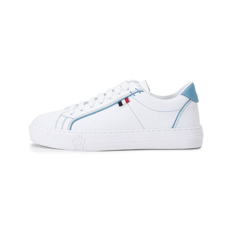 Moncler Leather Stylish Skateboarding Shoes Women's White
