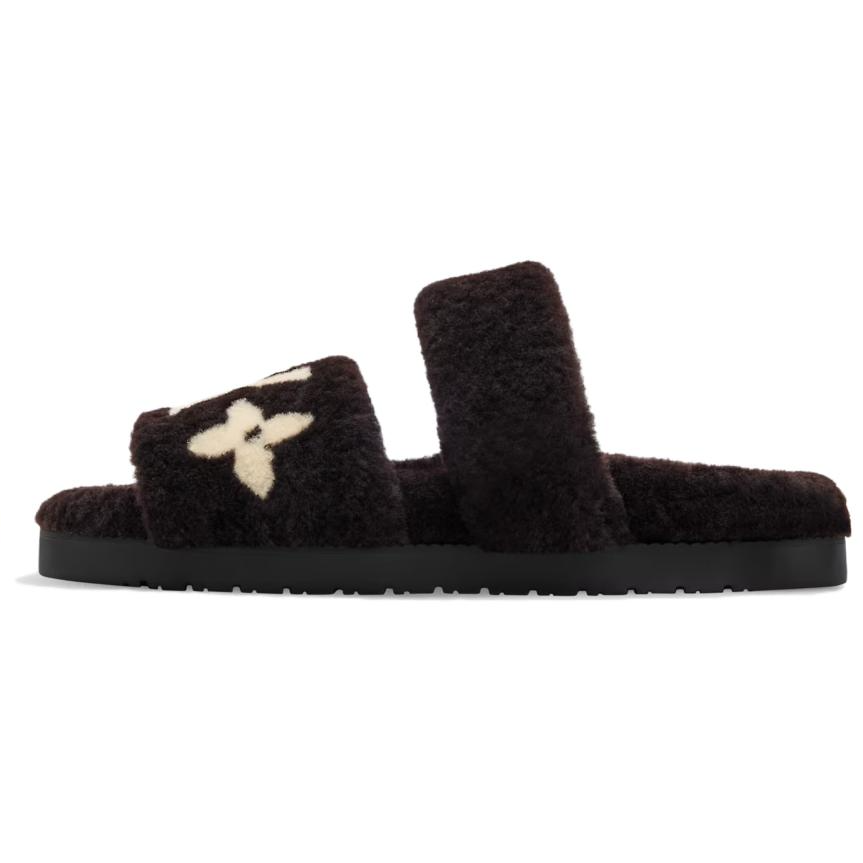 LOUIS VUITTON Slide Slippers Women's Brown