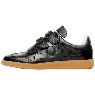 ISABEL MARANT Beth Leather Low top Skateboard Shoes Women's Black