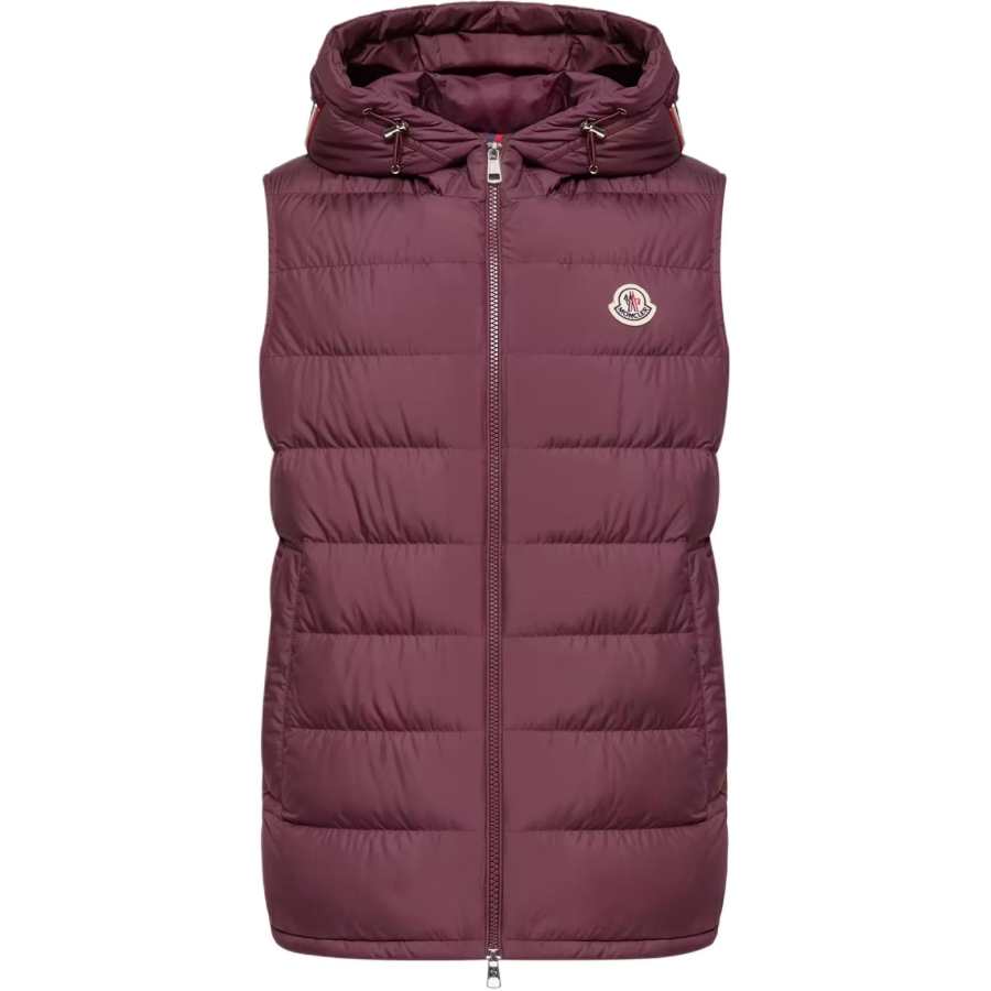 Moncler Logo Patch Zip-Up Hooded Gilet