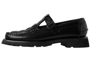 Hereu T Bar Leather Casual Shoes Women's Black